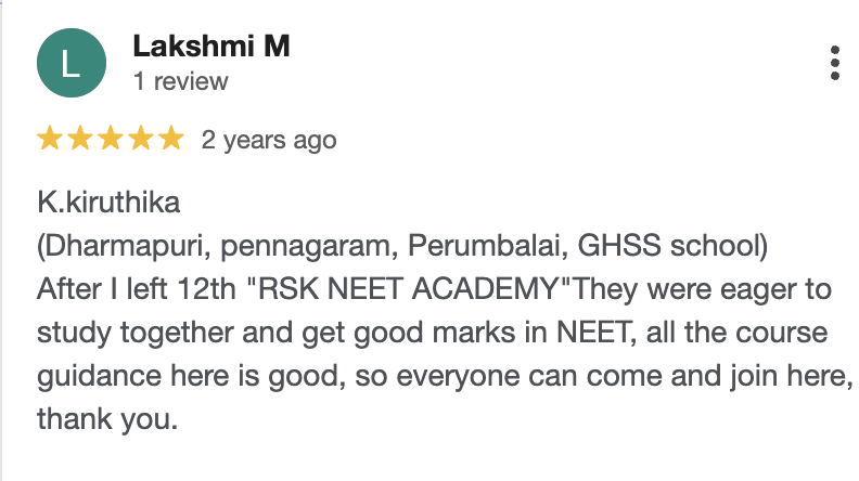 Best NEET Coaching in Salem for NEET 2027 students at RSK NEET Academy