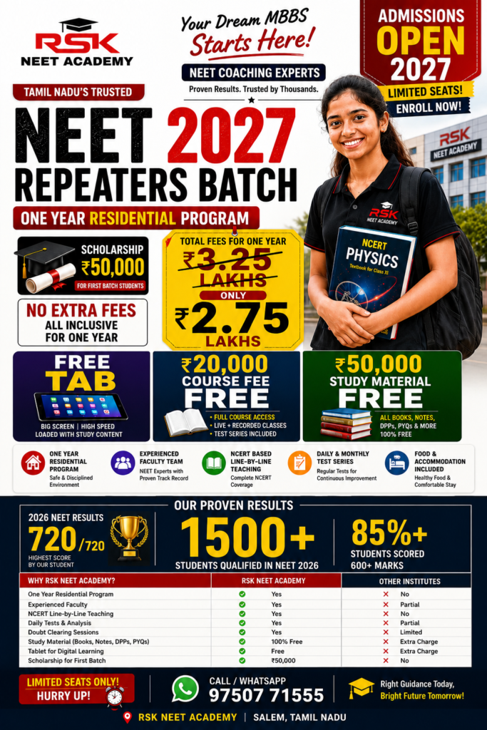 Best NEET Coaching Academy in Salem - RSK NEET Academy Best NEET Coaching Academy in Salem