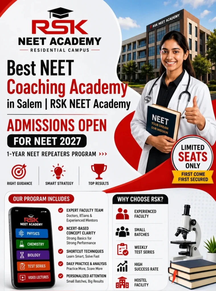 best-neet-coaching-academy-salem-rsk-neet-repeaters-2027 Best NEET Coaching Academy in Salem | RSK NEET Academy NEET Repeaters Batch 2027